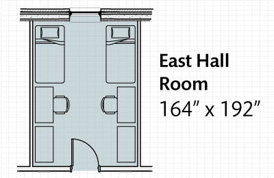 Dormitory East Hall map.