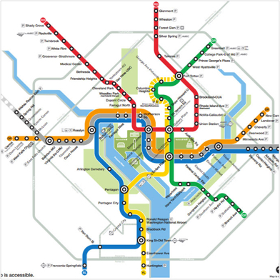 DC metro map. 