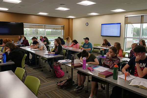 one of the classrooms in Charles Frey Academic Center