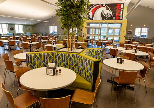 View of the dining hall at Lancaster Bible College