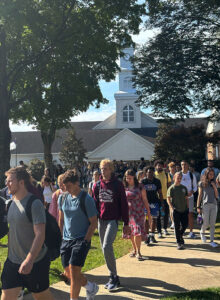 lbc students exiting chapel