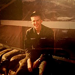Dr. Hardesty on the first day he arrived at the DaNang AFB, still in his stateside uniform.