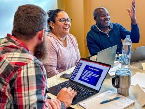 PhD in Leadership students engage and learn together during their fall 2023 residency.