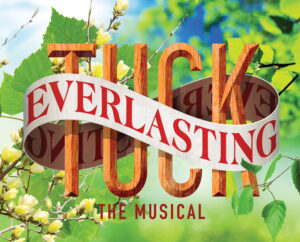 graphic with sky and leaves for tuck everlasting musical production