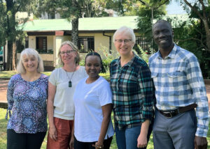 Dr. Esther Zimmerman, far left, spends time with other attendees to the Global Children's Forum in Ethiopia.