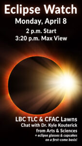 graphic about LBC's eclipse watch on april 8, 2024