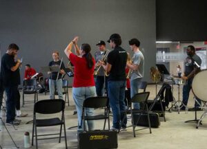 the LBC pep band debuted at the women's volleyball game on october 9, 2024