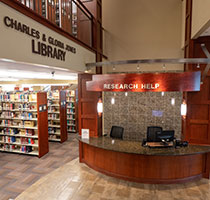 View of the library on the LBC campus