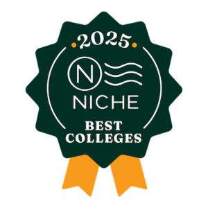 NICHE.com 2025 college rankings badge