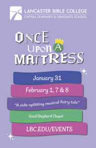 Once upon a mattress theatre graphic