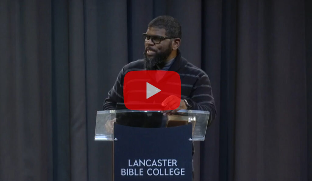 Fredd williams speaking in chapel