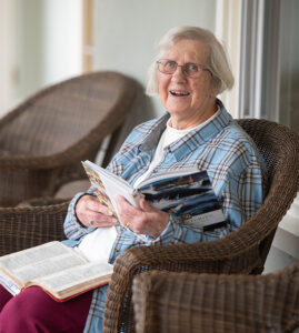 Erma has had ups and downs in her journey to happiness and peace since her graduation from Lancaster School of the Bible more than 70 years ago. / Photo courtesy of Flourish, the magazine of Landis Communities.